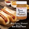 Bone Suckin' Mustard, 12 oz in Glass Bottle - Gourmet Mustard, Sweet & Tangy With Creamy Texture, Gluten-Free, Non-GMO, No HFCS, Kosher, Perfect for Hot Dogs, Brats, Sandwiches, Cheese, Seafood