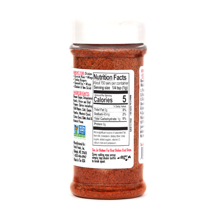 Bone Suckin' Chicken Seasoning 5.3oz Nutrition