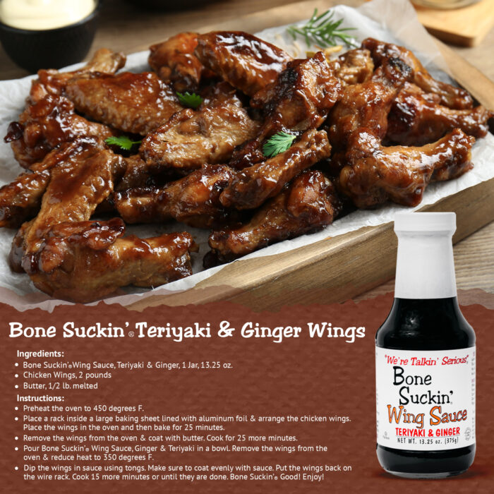 Bone Suckin' Teriyaki and Ginger Wings Recipe