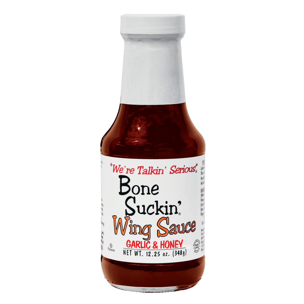 Bone Suckin' Garlic and Honey Wing Sauce 12.25 oz. bottle