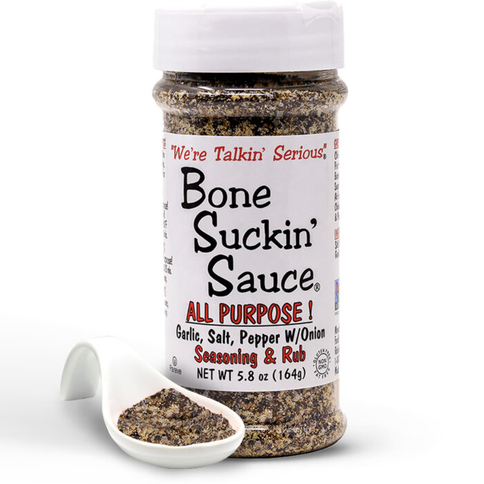 Bone Suckin' All Purpose! Seasoning & Rub 5.8 oz. with spoon